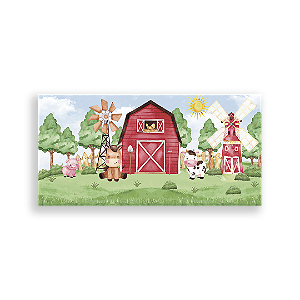 Painel Retangular - Fazendinha - Sublimado 3D