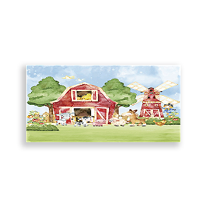 Painel Retangular - Fazendinha - Sublimado 3D