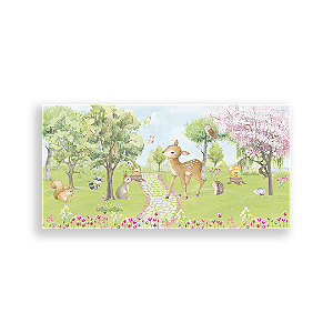 Painel Retangular - Animais Jardins Bosque - Sublimado 3D