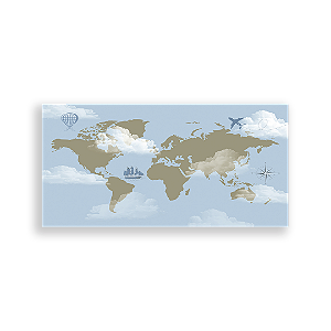 Painel Retangular - Mundo Viagens - Sublimado 3D