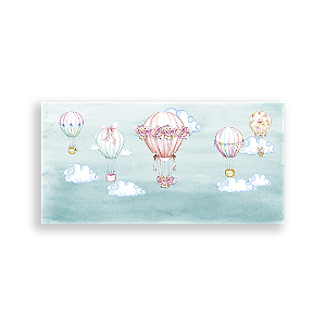 Painel Retangular - Balões Nuvens - Sublimado 3D