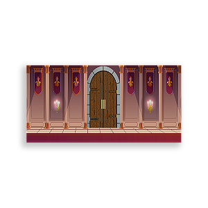 Painel Retangular - Fundo Parede Castelo - Sublimado 3D