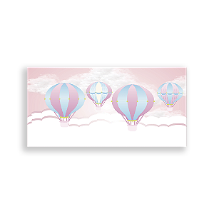 Painel Retangular - Balões Nuvens - Sublimado 3D