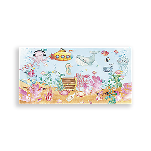 Painel Retangular - Fundo Do Mar - Sublimado 3D