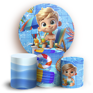 KIT Redondo e Trio - Pool Party - Sublimado 3D