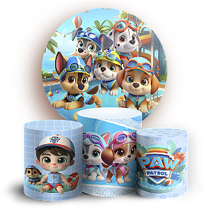 KIT Redondo e Trio - Patrulha Canina - Sublimado 3D