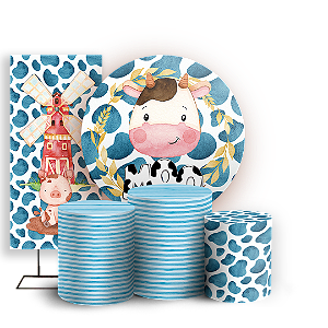 KIT Redondo Trio e Faixa - Fazendinha - Sublimado 3D