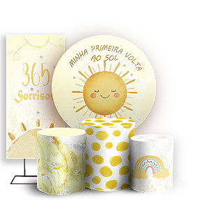 KIT Redondo Trio e Faixa - Solzinho - Sublimado 3D