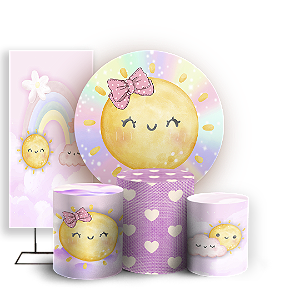 KIT Redondo Trio e Faixa - Solzinho - Sublimado 3D