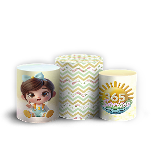 Trio Cilindro - Sorrisos - Sublimado 3D