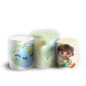 Trio Cilindro - Sorrisos - Sublimado 3D