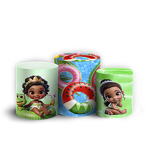 Trio Cilindro - Princesas Pool Party - Sublimado 3D