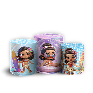 Trio Cilindro - Princesas Pool Party - Sublimado 3D