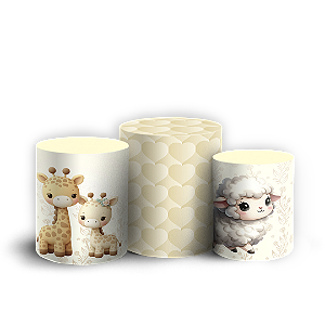 Trio Cilindro - Arca De Noé - Sublimado 3D