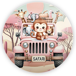 Painel Redondo - Safari - Sublimado 3D