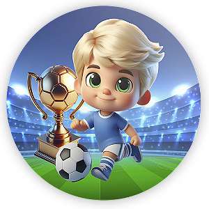 Painel Redondo - Futebol - Sublimado 3D