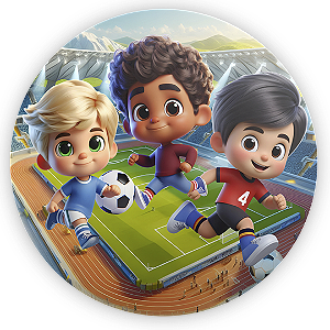 Painel Redondo - Futebol - Sublimado 3D