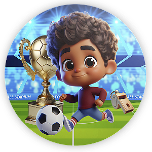 Painel Redondo - Futebol - Sublimado 3D