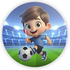 Painel Redondo - Futebol - Sublimado 3D