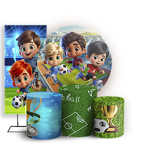 KIT Redondo Trio e Faixa - Futebol - Sublimado 3D