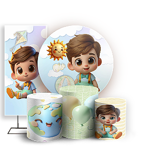 KIT Redondo Trio e Faixa - Sorrisos - Sublimado 3D