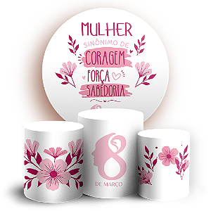 KIT Redondo e Trio - Dia da Mulher - Sublimado 3D