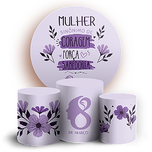 KIT Redondo e Trio - Dia da Mulher - Sublimado 3D