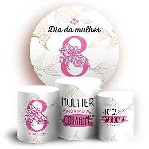 KIT Redondo e Trio - Dia da Mulher - Sublimado 3D