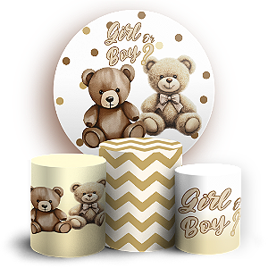 KIT Redondo e Trio - Chá Revelação - Sublimado 3D