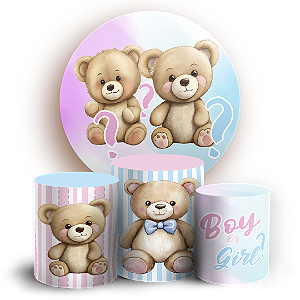 KIT Redondo e Trio - Chá Revelação - Sublimado 3D