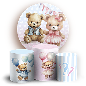 KIT Redondo e Trio - Chá Revelaçao - Sublimado 3D