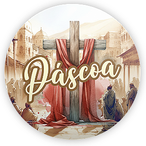 Painel Redondo - Páscoa - Sublimado 3D