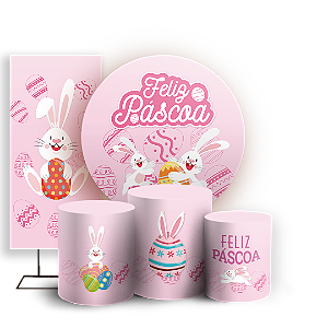 KIT Redondo Trio e Faixa - Páscoa - Sublimado 3D