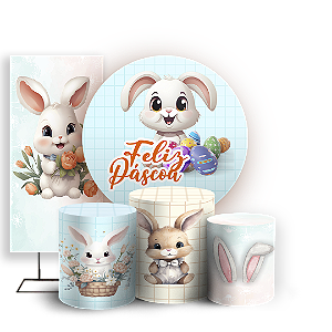 KIT Redondo Trio e Faixa - Páscoa - Sublimado 3D