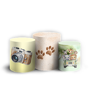 Trio Cilindro - Safari - Sublimado 3D