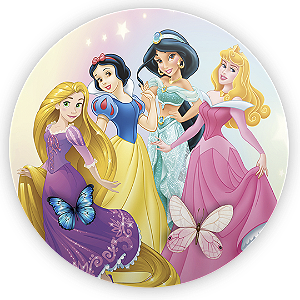 Painel Redondo - Princesas - Sublimado 3D