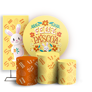 KIT Redondo Trio e Faixa - Páscoa - Sublimado 3D