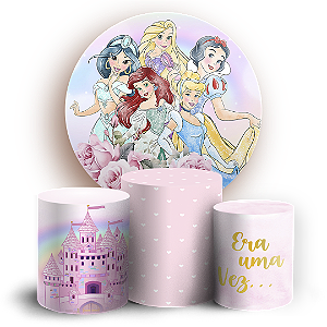 KIT Redondo e Trio - Princesas - Sublimado 3D
