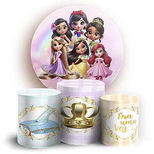 KIT Redondo e Trio - Princesas - Sublimado 3D