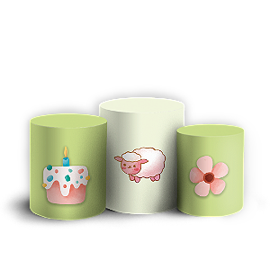 Trio Cilindro - Pascoa - Sublimado 3D