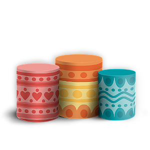 Trio Cilindro - Páscoa - Sublimado 3D