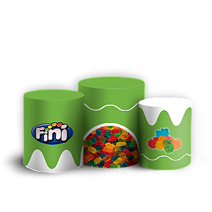 Trio Cilindro - Doces Fini - Sublimado 3D