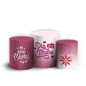 Trio Cilindro - Dia de la Madre - Sublimado 3D
