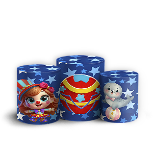 Trio Cilindro - Circo - Sublimado 3D