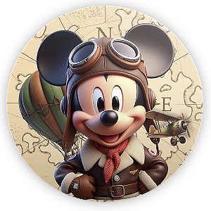 Capa Mini Painel Sublimado - Mickey Aviador