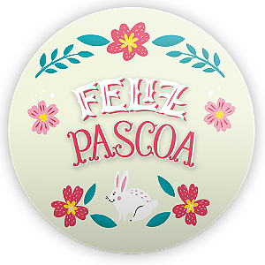 Painel Redondo - Pascoa  - Sublimado 3D