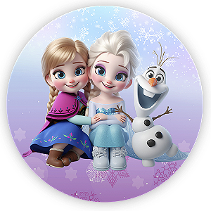 Painel Redondo - Frozen - Sublimado 3D
