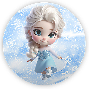 Painel Redondo - Frozen - Sublimado 3D