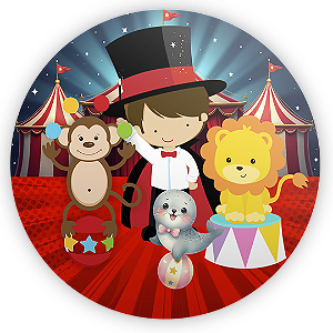 Painel Redondo - Circo - Sublimado 3D