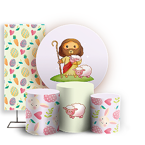 KIT Redondo Trio e Faixa - Pascoa - Sublimado 3D